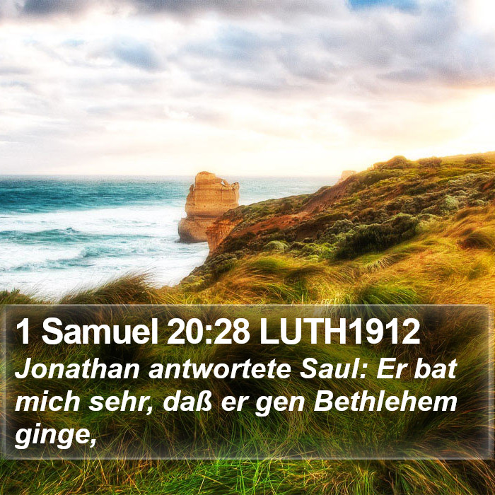 1 Samuel 20:28 LUTH1912 Bible Study
