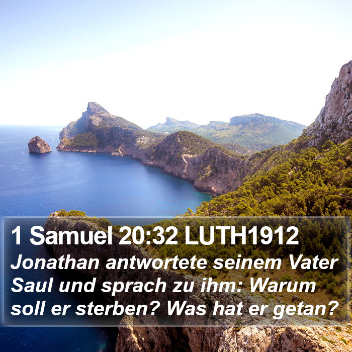 1 Samuel 20:32 LUTH1912 Bible Study