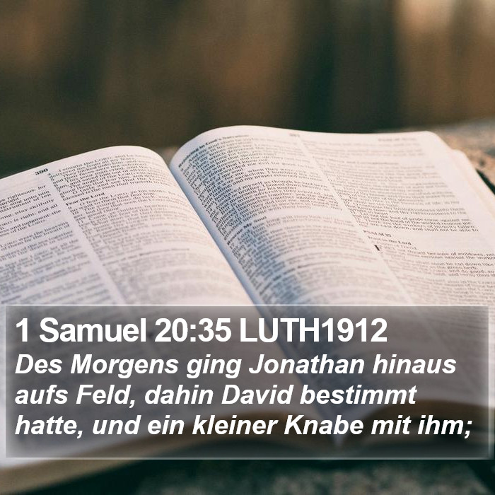 1 Samuel 20:35 LUTH1912 Bible Study