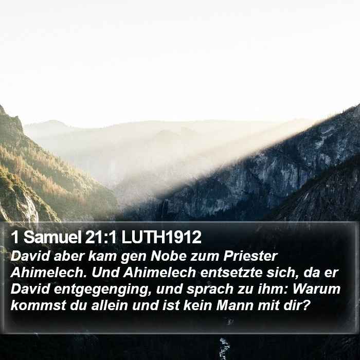 1 Samuel 21:1 LUTH1912 Bible Study