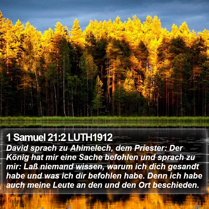 1 Samuel 21:2 LUTH1912 Bible Study