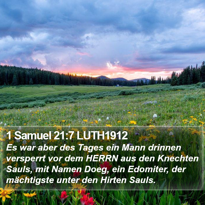 1 Samuel 21:7 LUTH1912 Bible Study