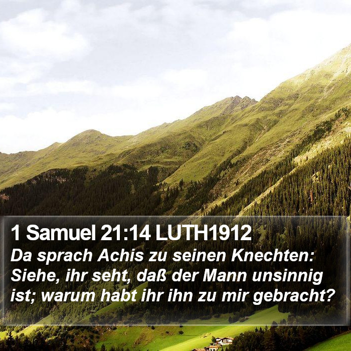 1 Samuel 21:14 LUTH1912 Bible Study