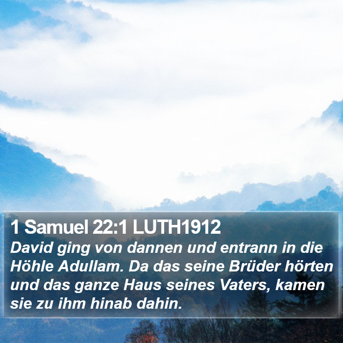 1 Samuel 22:1 LUTH1912 Bible Study