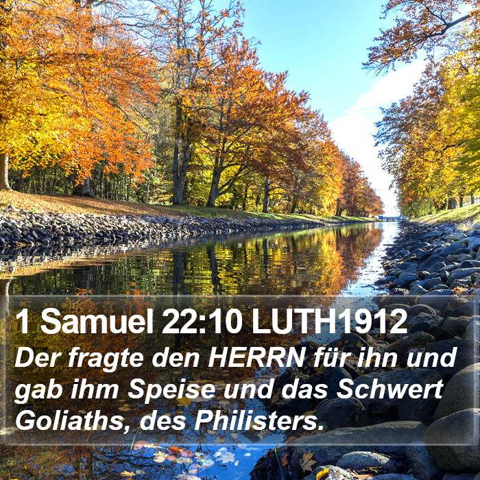 1 Samuel 22:10 LUTH1912 Bible Study