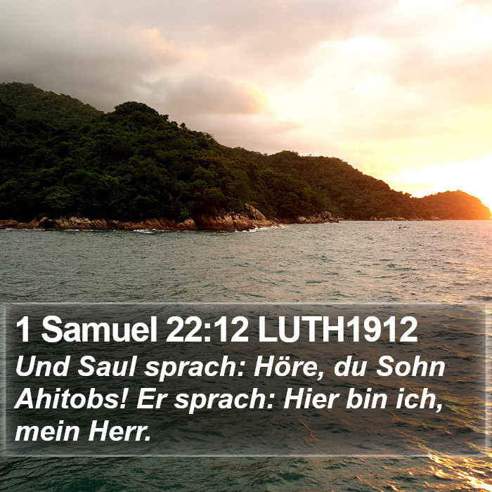1 Samuel 22:12 LUTH1912 Bible Study