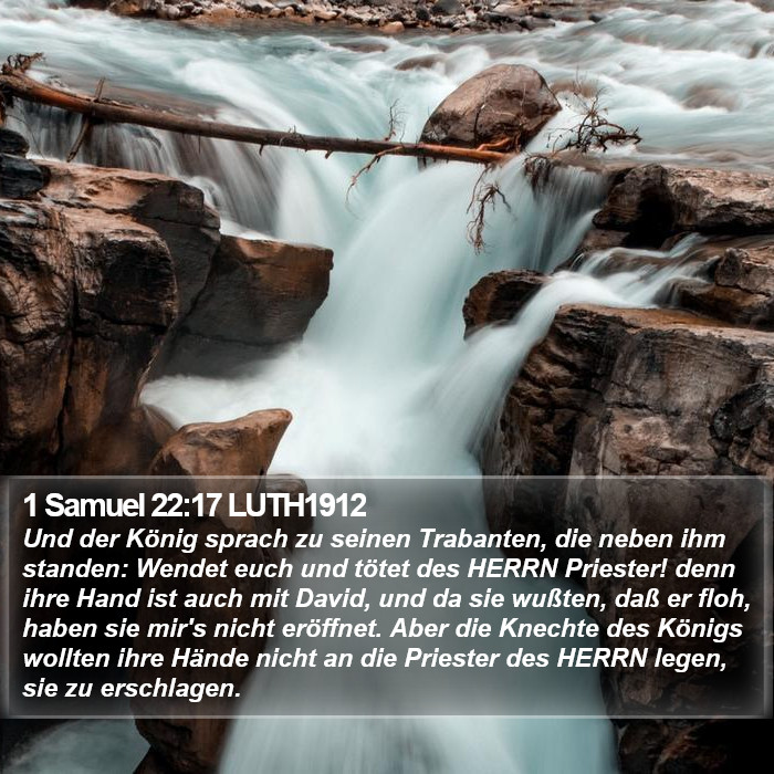1 Samuel 22:17 LUTH1912 Bible Study