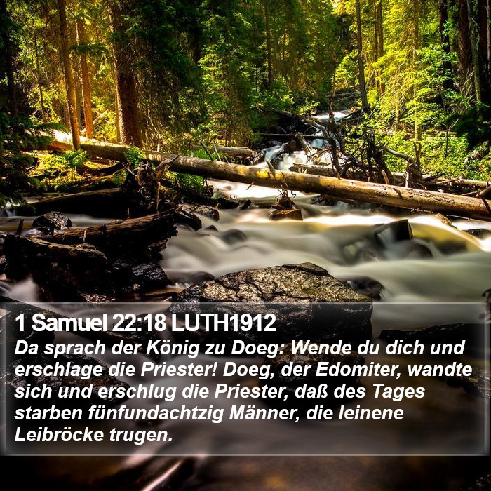 1 Samuel 22:18 LUTH1912 Bible Study