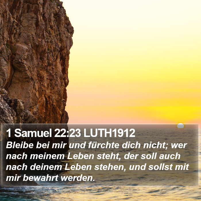 1 Samuel 22:23 LUTH1912 Bible Study