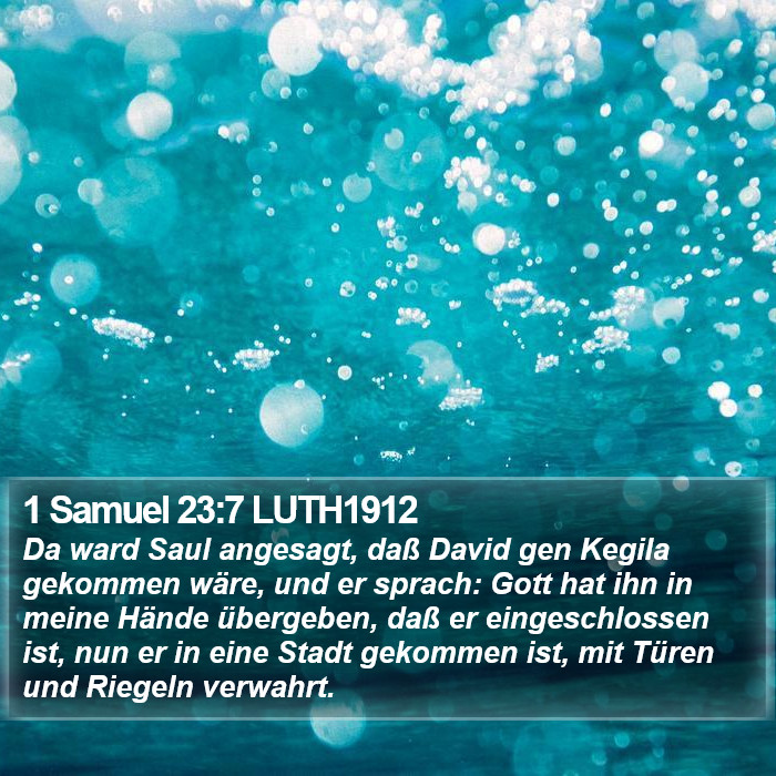 1 Samuel 23:7 LUTH1912 Bible Study