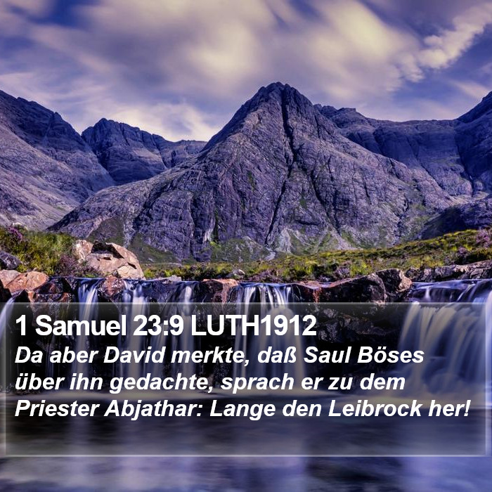 1 Samuel 23:9 LUTH1912 Bible Study