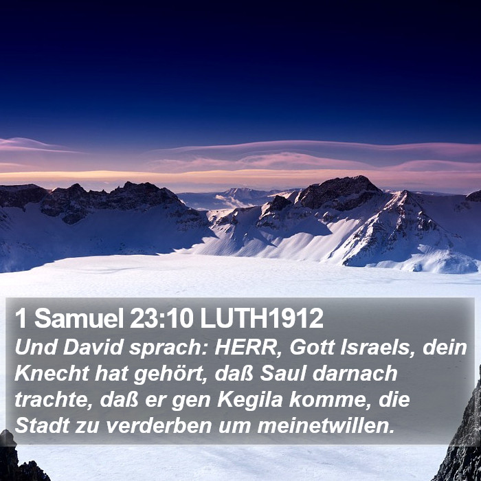 1 Samuel 23:10 LUTH1912 Bible Study