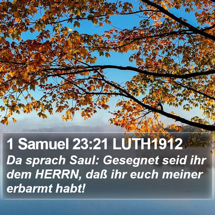 1 Samuel 23:21 LUTH1912 Bible Study