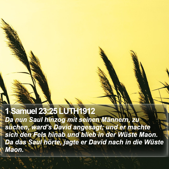 1 Samuel 23:25 LUTH1912 Bible Study