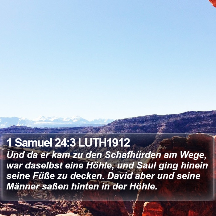1 Samuel 24:3 LUTH1912 Bible Study