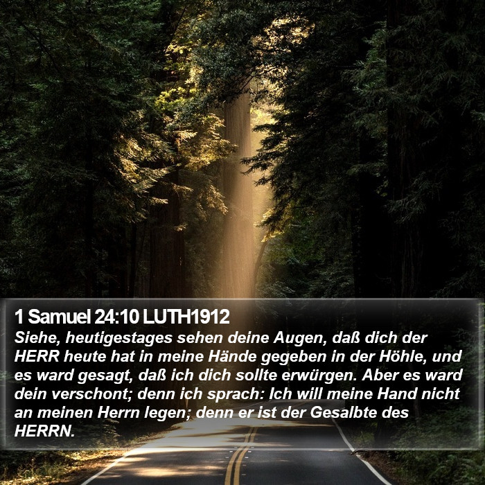 1 Samuel 24:10 LUTH1912 Bible Study