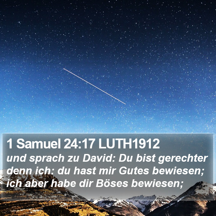 1 Samuel 24:17 LUTH1912 Bible Study