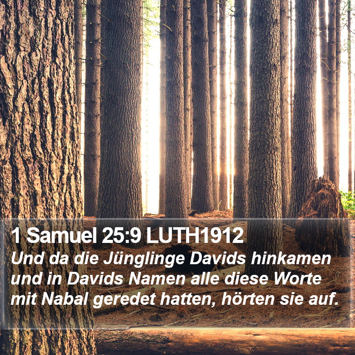 1 Samuel 25:9 LUTH1912 Bible Study