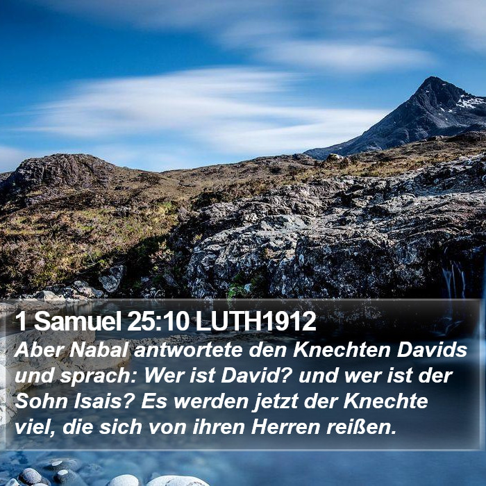 1 Samuel 25:10 LUTH1912 Bible Study