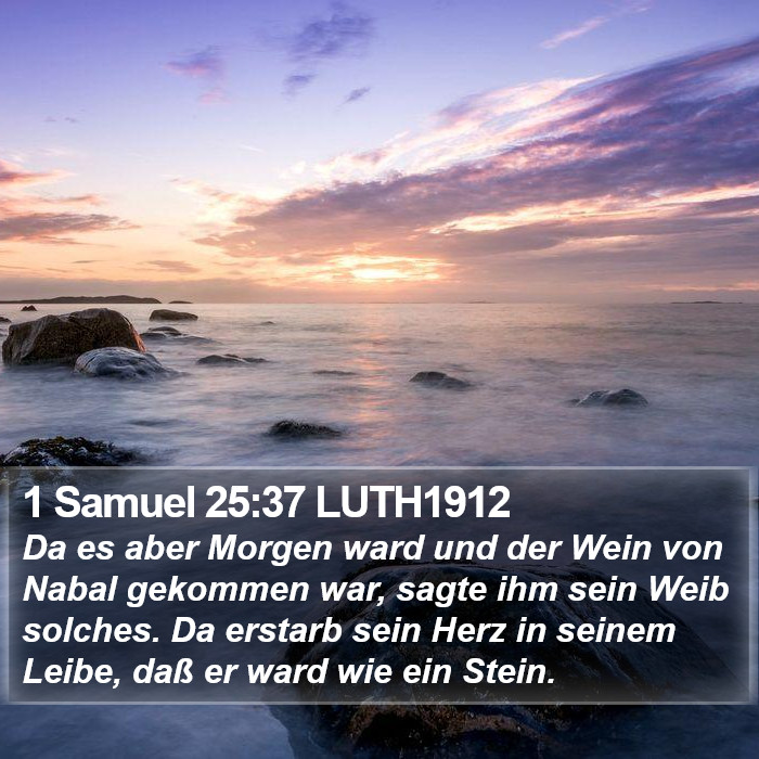 1 Samuel 25:37 LUTH1912 Bible Study