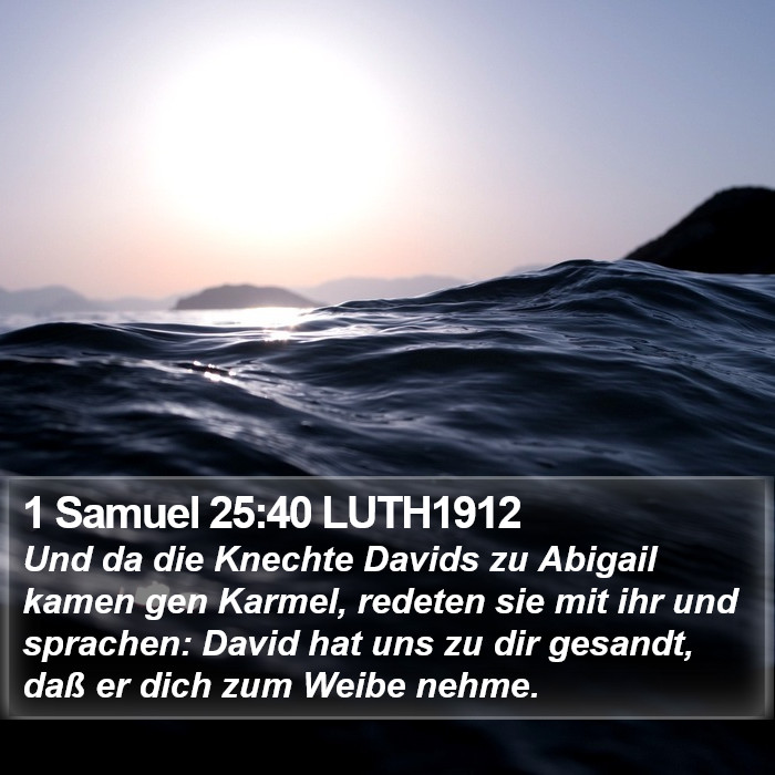 1 Samuel 25:40 LUTH1912 Bible Study