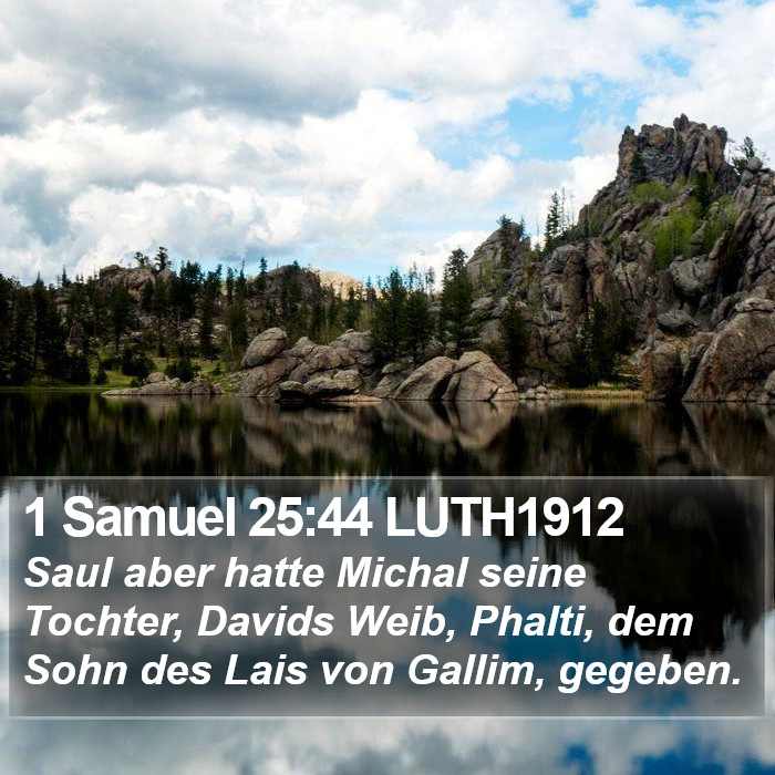 1 Samuel 25:44 LUTH1912 Bible Study