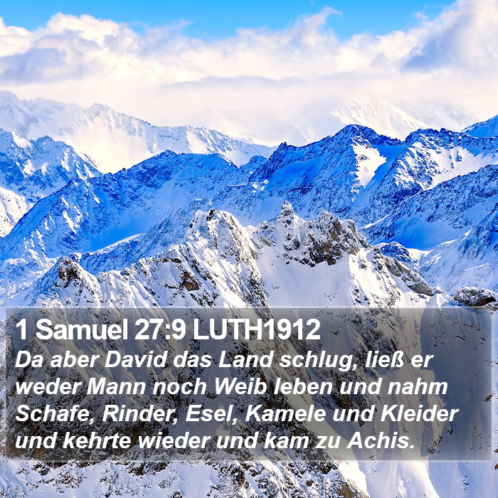 1 Samuel 27:9 LUTH1912 Bible Study