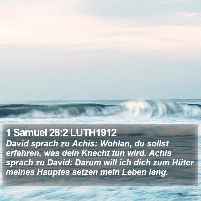 1 Samuel 28:2 LUTH1912 Bible Study