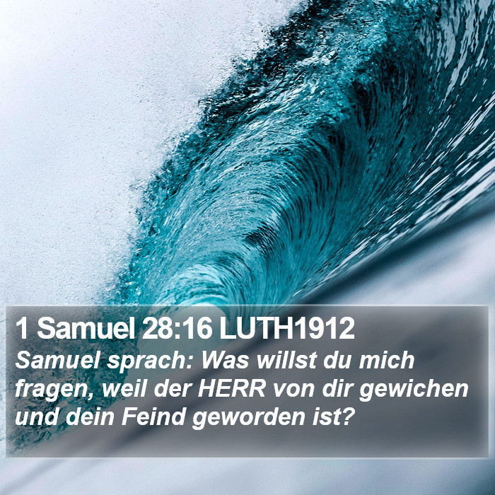 1 Samuel 28:16 LUTH1912 Bible Study