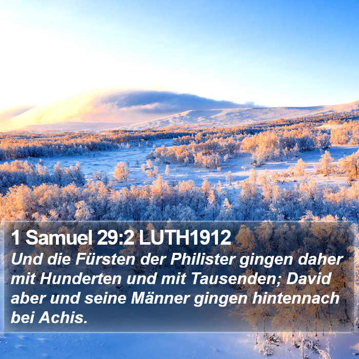 1 Samuel 29:2 LUTH1912 Bible Study