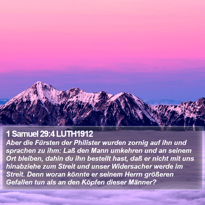 1 Samuel 29:4 LUTH1912 Bible Study