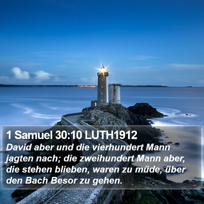 1 Samuel 30:10 LUTH1912 Bible Study