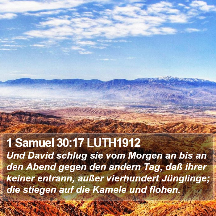 1 Samuel 30:17 LUTH1912 Bible Study