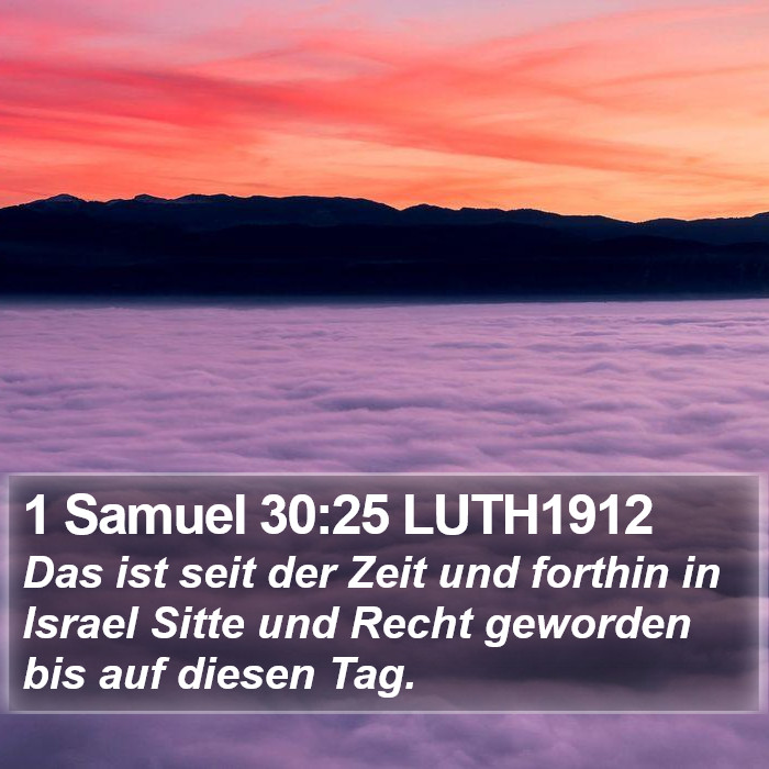 1 Samuel 30:25 LUTH1912 Bible Study