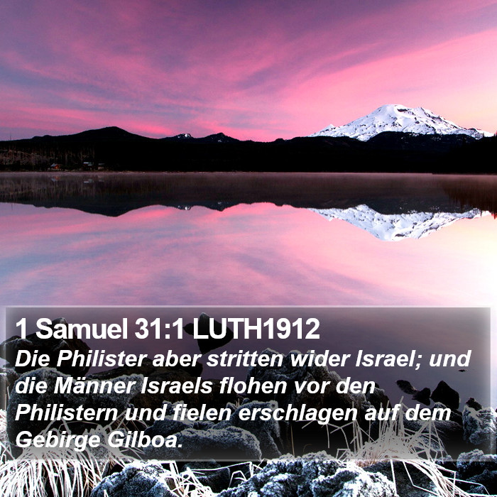 1 Samuel 31:1 LUTH1912 Bible Study