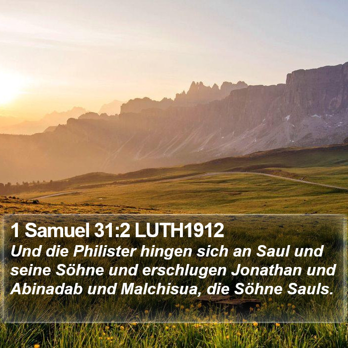 1 Samuel 31:2 LUTH1912 Bible Study