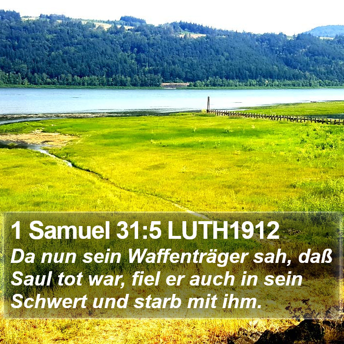 1 Samuel 31:5 LUTH1912 Bible Study