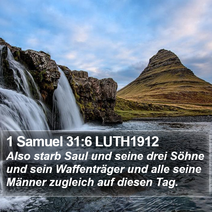 1 Samuel 31:6 LUTH1912 Bible Study