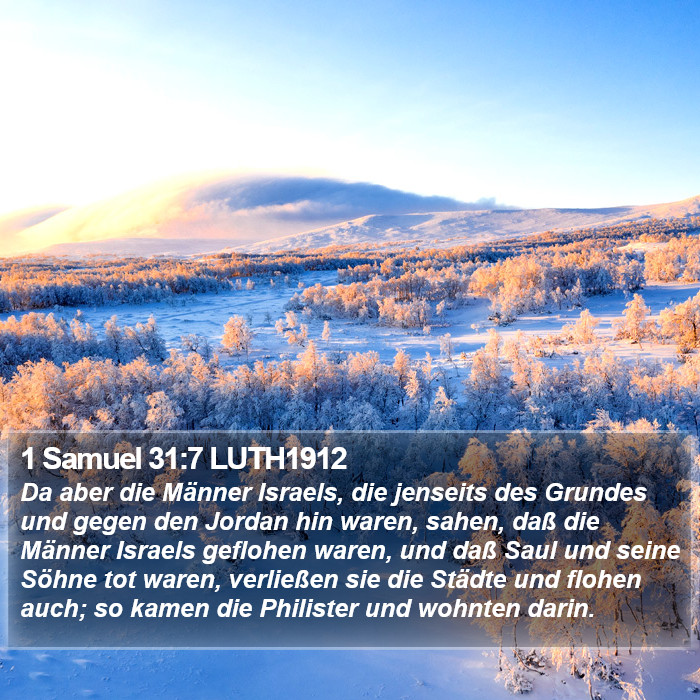 1 Samuel 31:7 LUTH1912 Bible Study