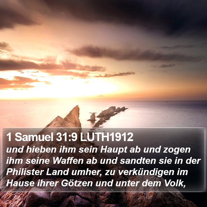 1 Samuel 31:9 LUTH1912 Bible Study