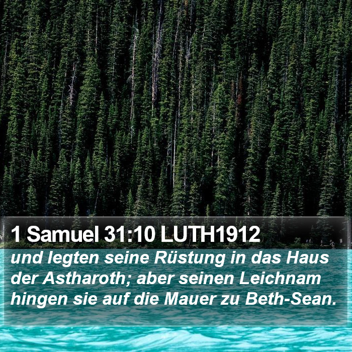 1 Samuel 31:10 LUTH1912 Bible Study