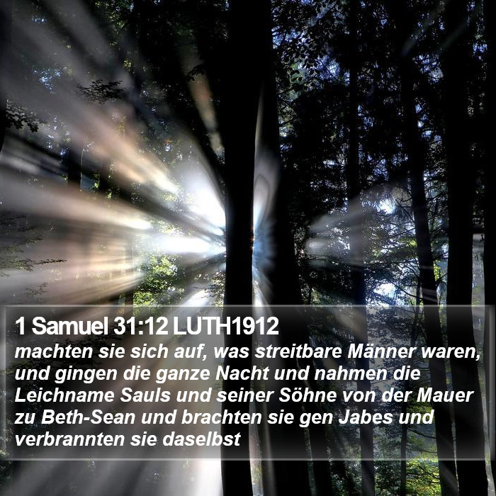 1 Samuel 31:12 LUTH1912 Bible Study