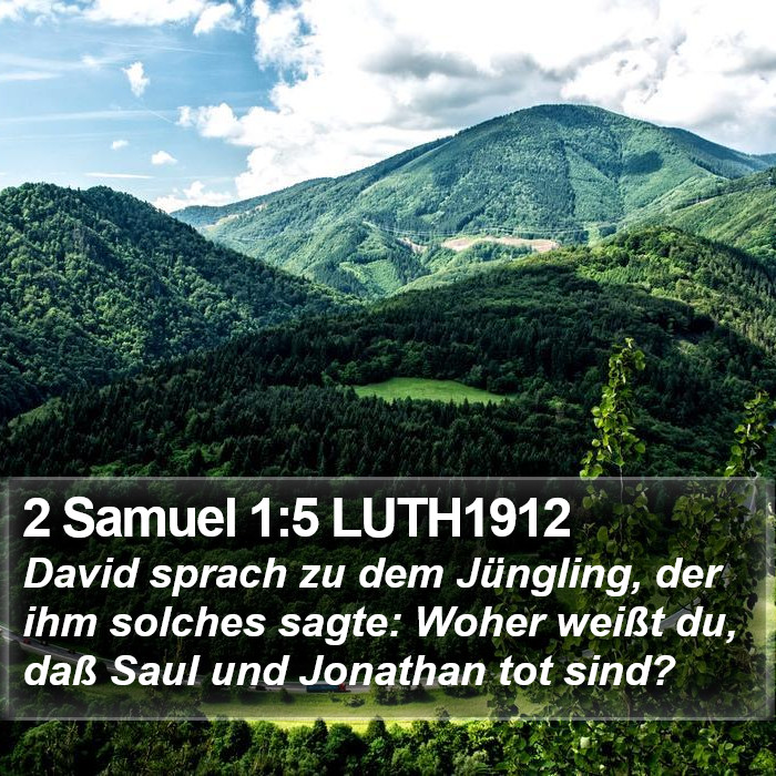 2 Samuel 1:5 LUTH1912 Bible Study