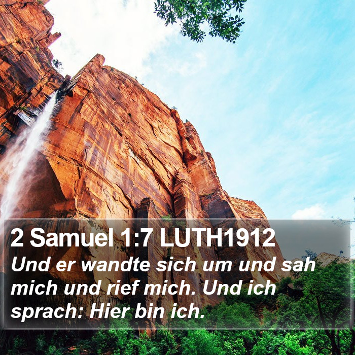 2 Samuel 1:7 LUTH1912 Bible Study