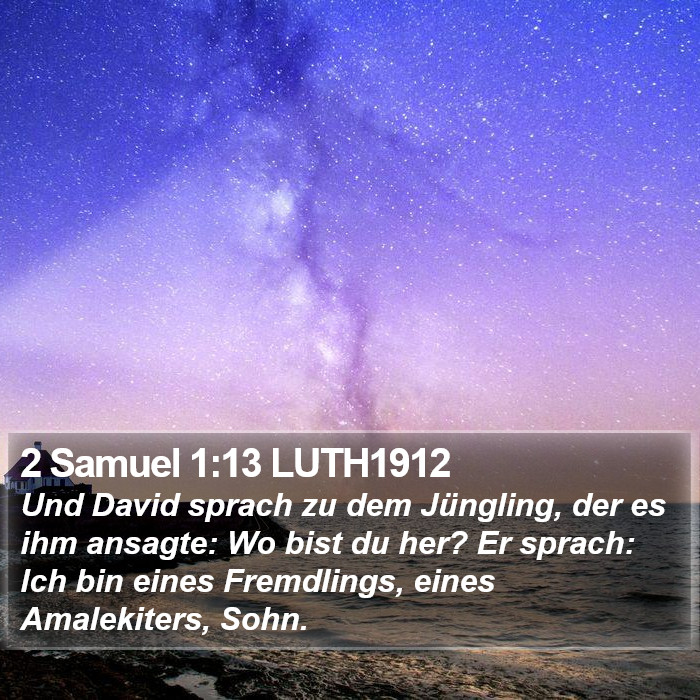 2 Samuel 1:13 LUTH1912 Bible Study