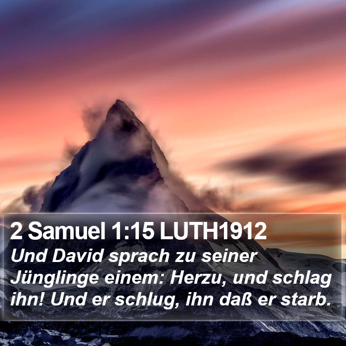 2 Samuel 1:15 LUTH1912 Bible Study