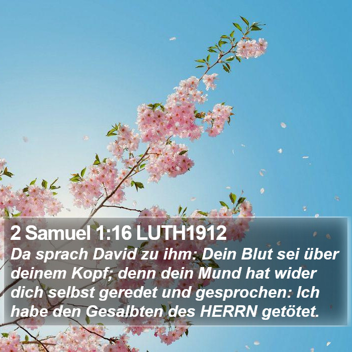 2 Samuel 1:16 LUTH1912 Bible Study