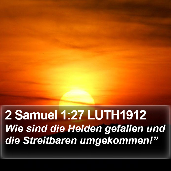 2 Samuel 1:27 LUTH1912 Bible Study