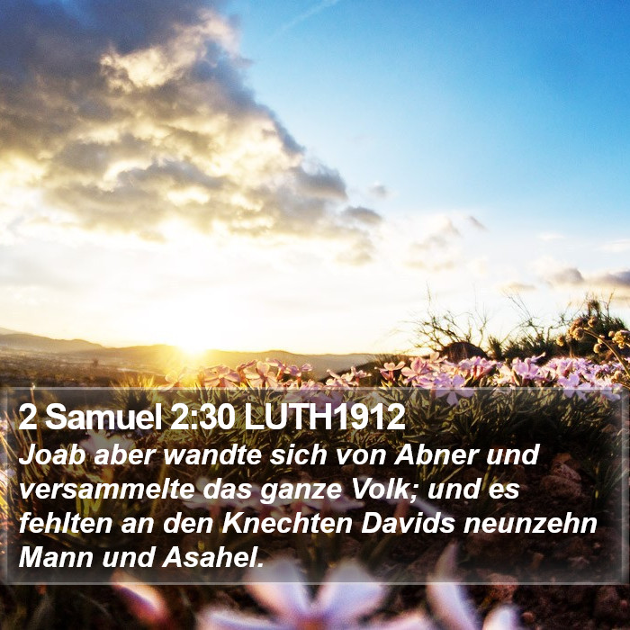 2 Samuel 2:30 LUTH1912 Bible Study