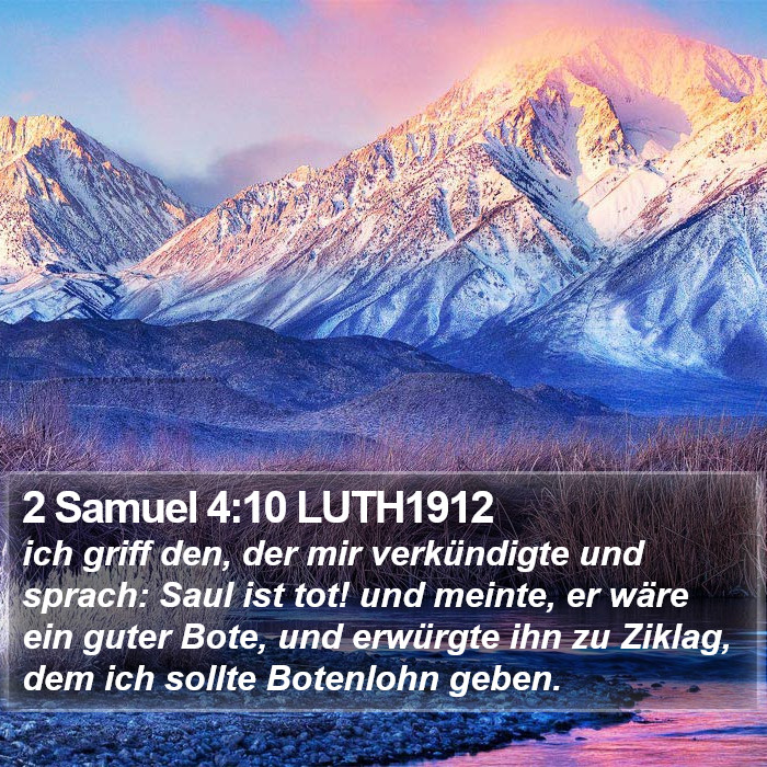 2 Samuel 4:10 LUTH1912 Bible Study